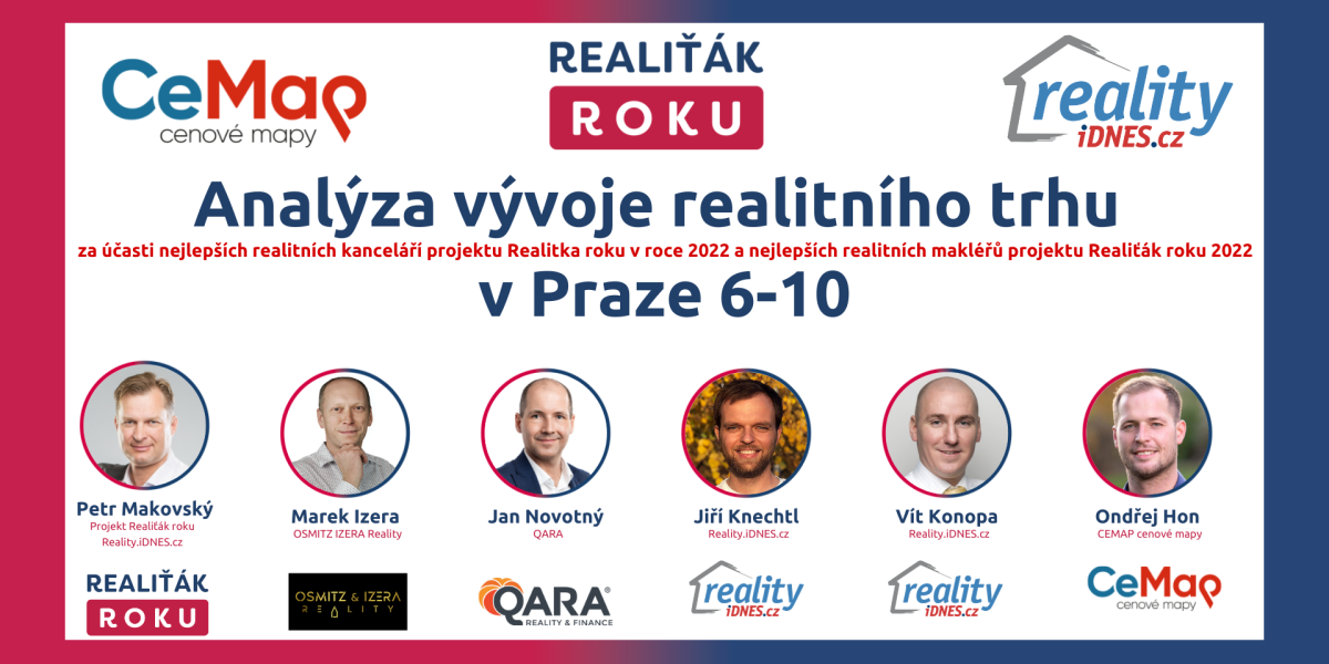 Analýza vývoje realitního trhu v Praze 6 - 10 za účasti nejlepších realitních kanceláří projektu Realitka roku v roce 2022 a nejlepších realitních makléřů projektu Realiťák roku 2022