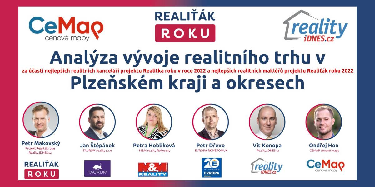 Analýza vývoje realitního trhu v Plzeňském kraji s TOP realitními makléři a kancelářemi projektu