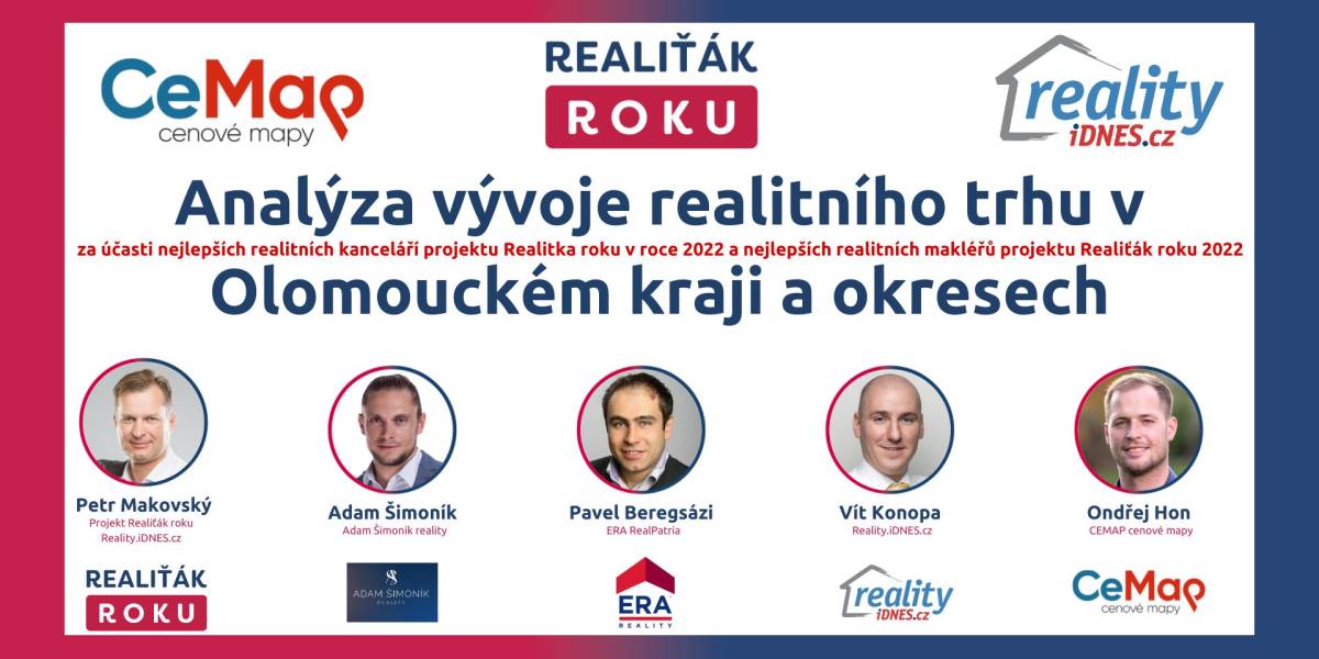 Analýza vývoje realitního trhu v Olomuckém kraji s TOP realitními makléři a kancelářemi projektu