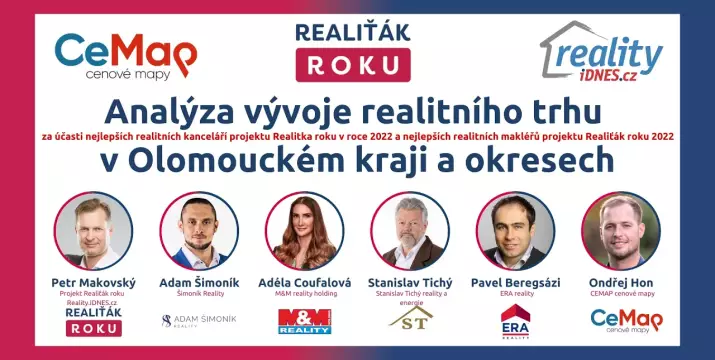Analýza vývoje realitního trhu v Olomouckém kraji s TOP realitními makléři a kancelářemi projektu
