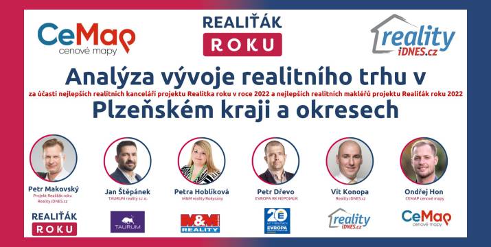 Analýza vývoje realitního trhu v Plzeňském kraji s TOP realitními makléři a kancelářemi projektu