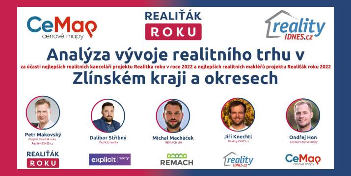 Analýza vývoje realitního trhu ve Zlínském kraji s TOP realitními makléři a kancelářemi projektu